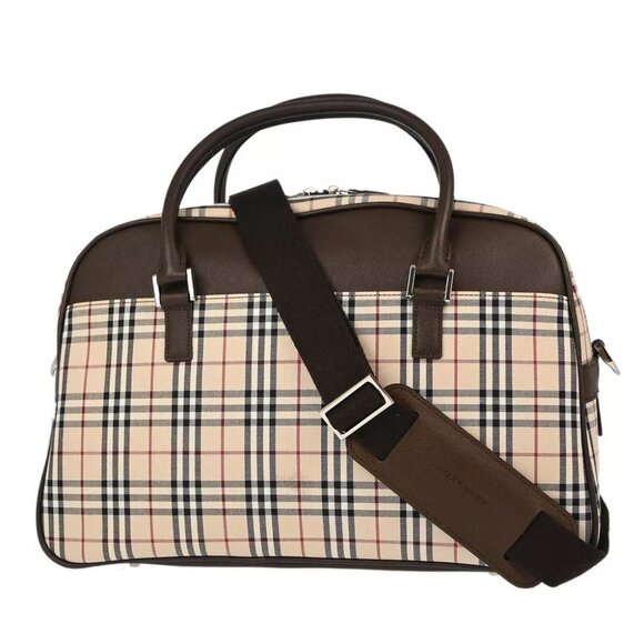 Burberry Beige Brown Burberry Check 2way Handbag - Picture 2 of 10